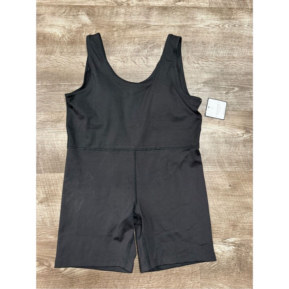 Laundry by Shelli Segal Black Bike Unitard Size Large NWT